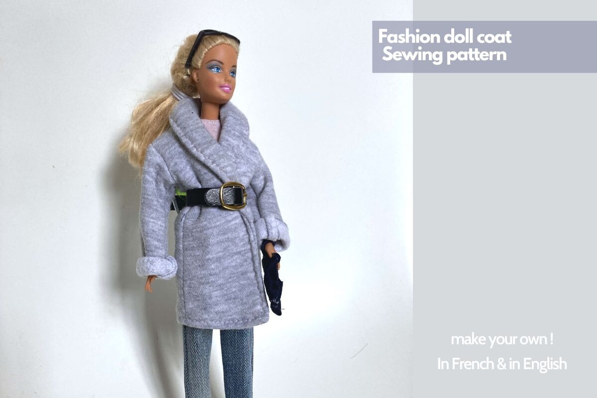 Fashion Doll Coat Sewing Pattern