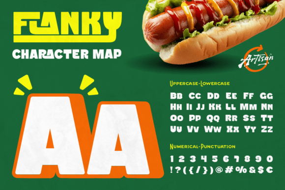 Flanky Font PNG with transparent background - Preview 1