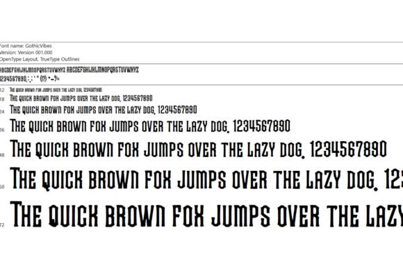 Gothicvibes Font - Preview 1