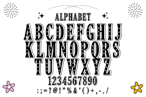 Merry Star Font PNG with transparent background - Preview 4