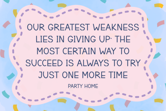 Party Home Font PNG with transparent background - Preview 1