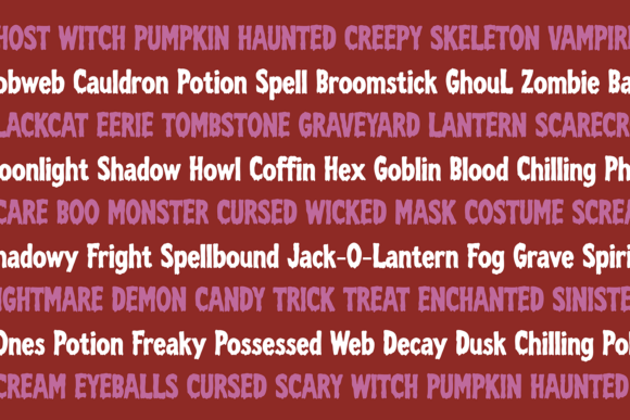 Scream Halloween Font PNG with transparent background - Preview 1