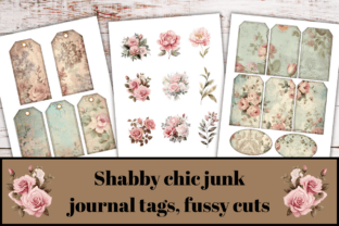 Shabby chic Junk journal tags,