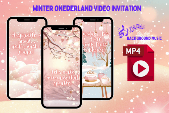 Winter Onederland Video Invitation