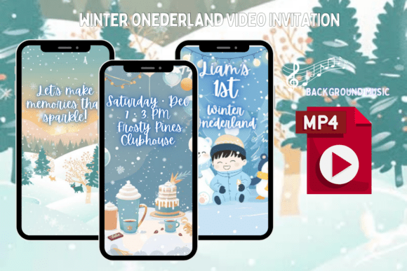 Winter Onederland Video Invitation