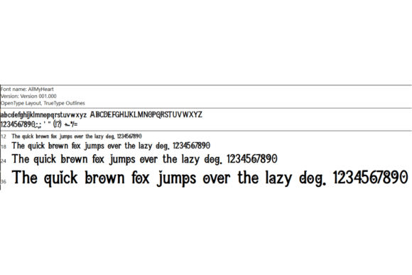 All My Heart Font - Preview 1