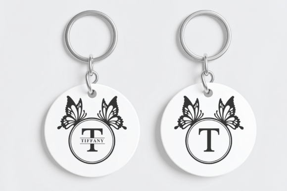 Butterfly Circle Monogram Font - Preview 2