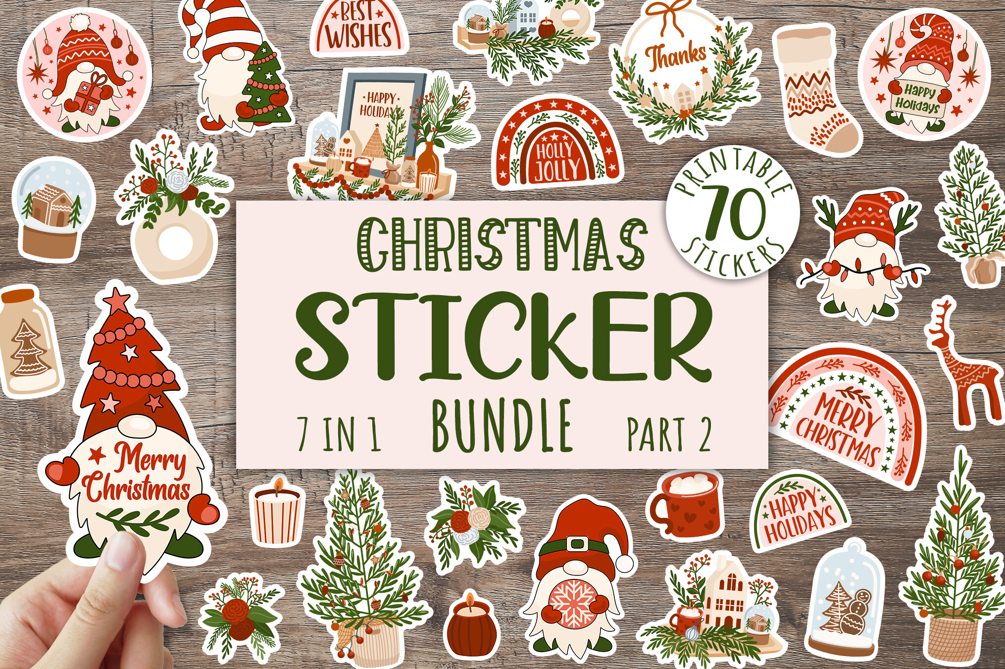 Christmas Packaging Sticker Bundle