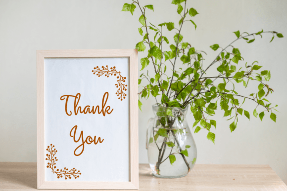 Flower Frame Font PNG with transparent background - Preview 6
