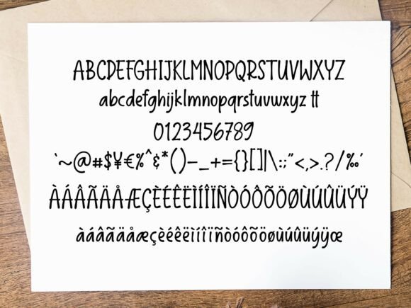 Hand Notes Font PNG with transparent background - Preview 1