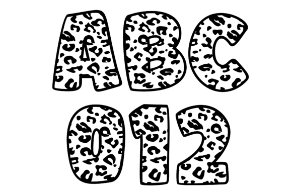 Leopard Bubble Font PNG with transparent background - Preview 2