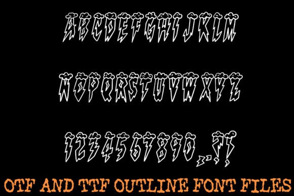 Lightning Clouds Font font preview - 1