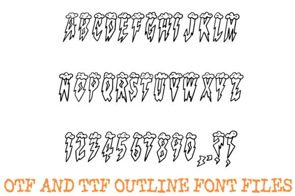 Lightning Clouds Font font preview - 2