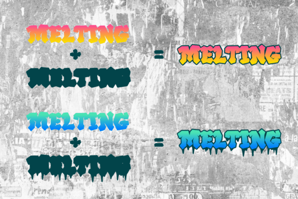 Melting Graffiti Font PNG with transparent background - Preview 4