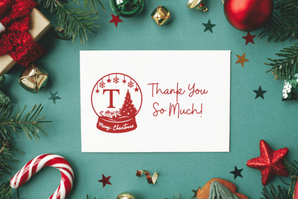 Merry Magic Monogram Font PNG with transparent background - Preview 6