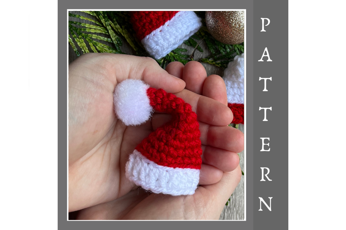 Mini Crochet Santa Hat Pattern