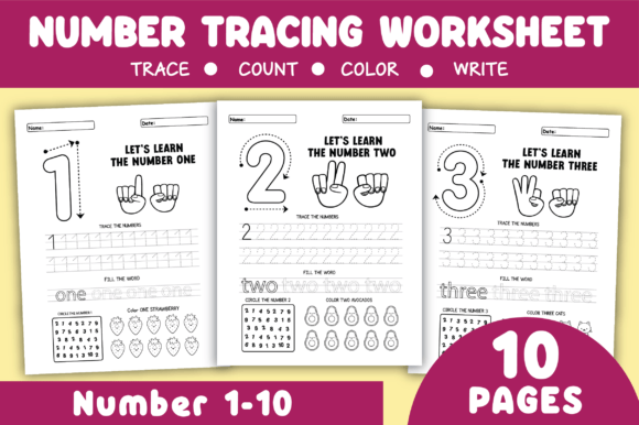 Number Tracing Math Workbook