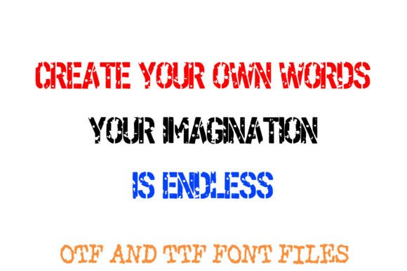 Paintball Army Stencil Font PNG with transparent background - Preview 2