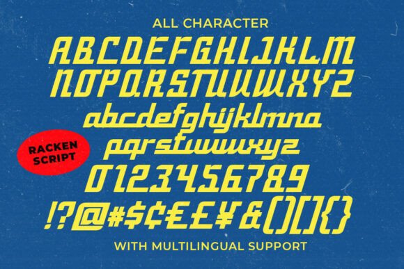 Racken Font PNG with transparent background - Preview 4