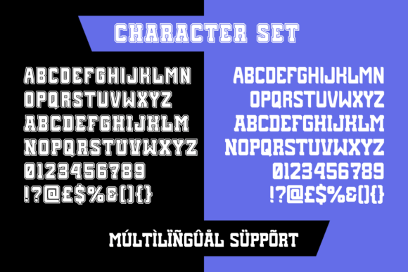 Rugby Squad Font PNG with transparent background - Preview 4