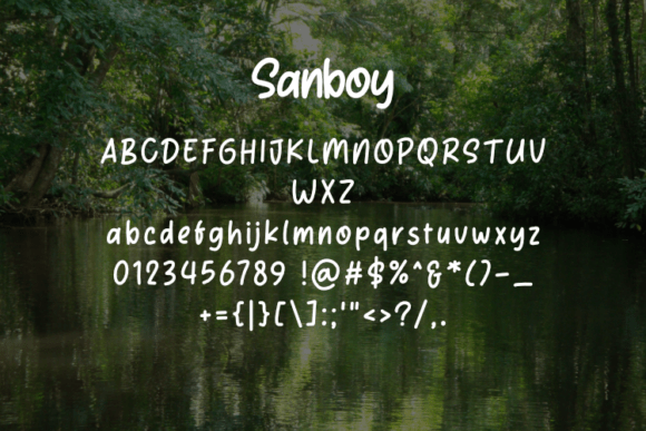 Sanboy Font PNG with transparent background - Preview 1