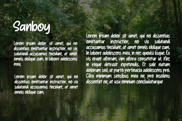 Sanboy Font PNG with transparent background - Preview 2