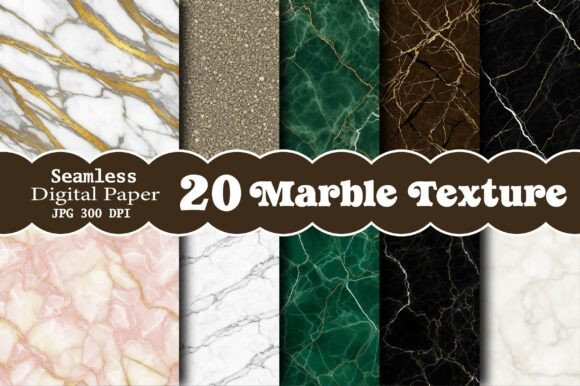 Seamless Marble Texture Digital Pattern