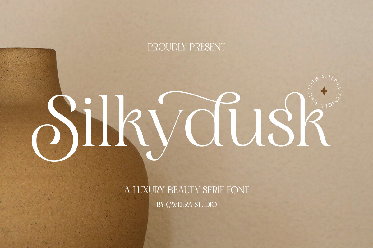 Silkydusk preview, soft elegant serif