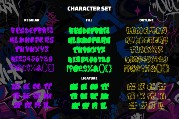 Smashed Graffiti Font PNG with transparent background - Preview 5