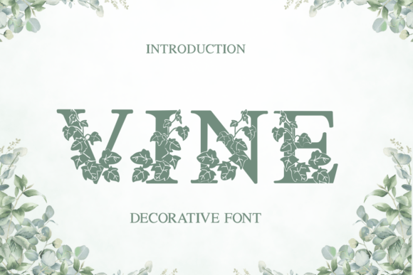Preview specimen of Vine decorative font