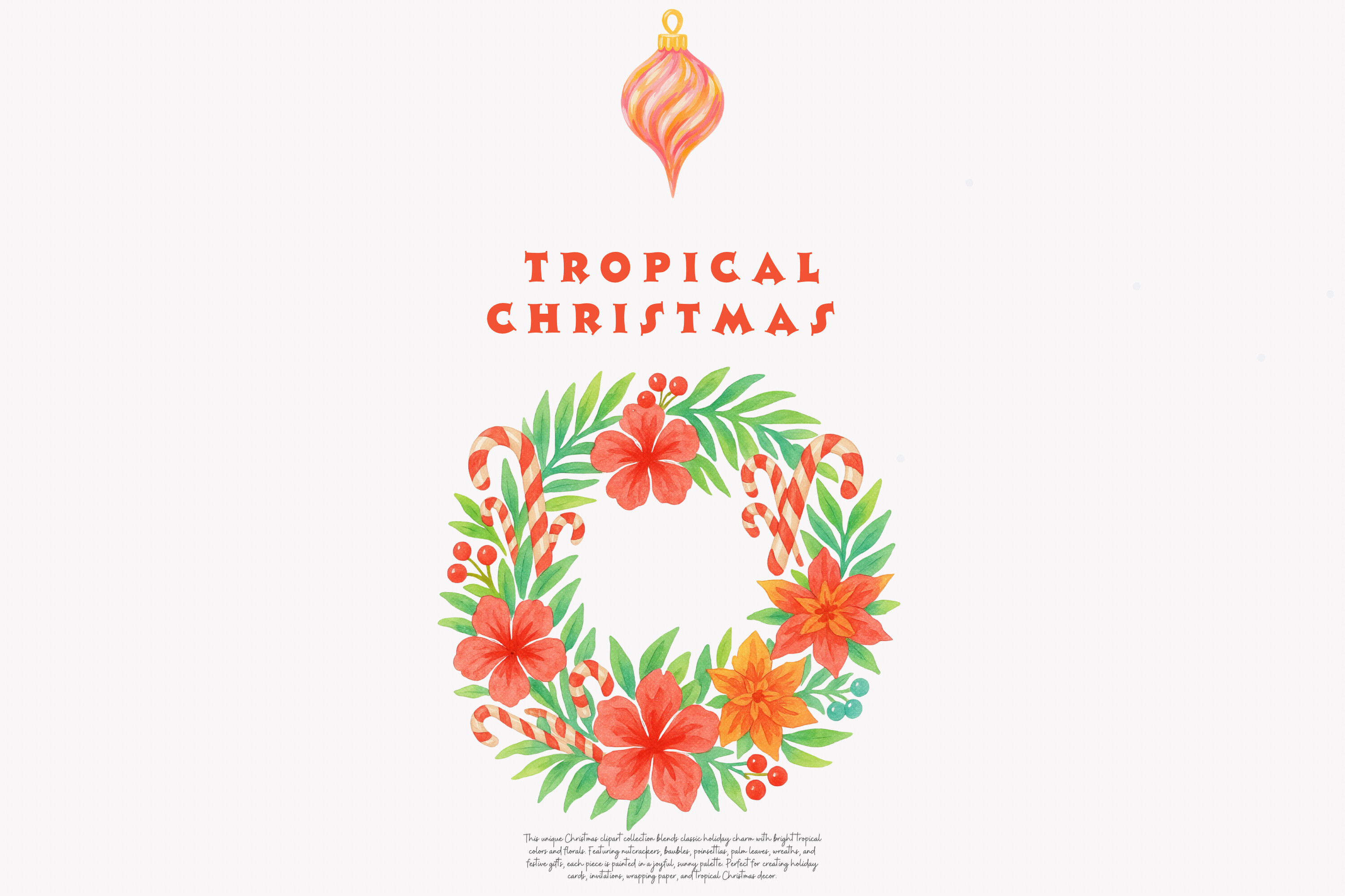 Tropical Christmas Clipart Set - photo 2