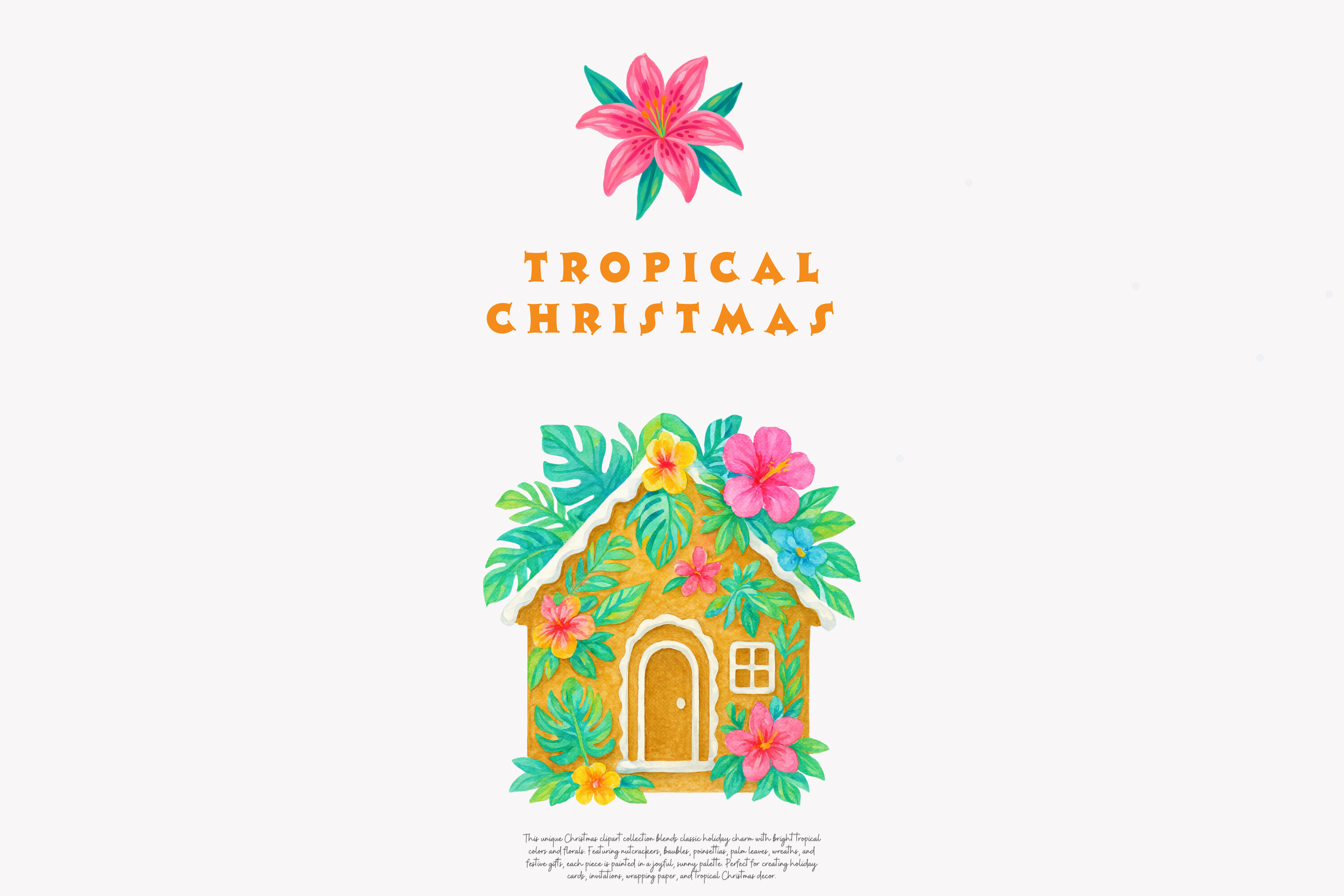 Tropical Christmas Clipart Set - photo 4