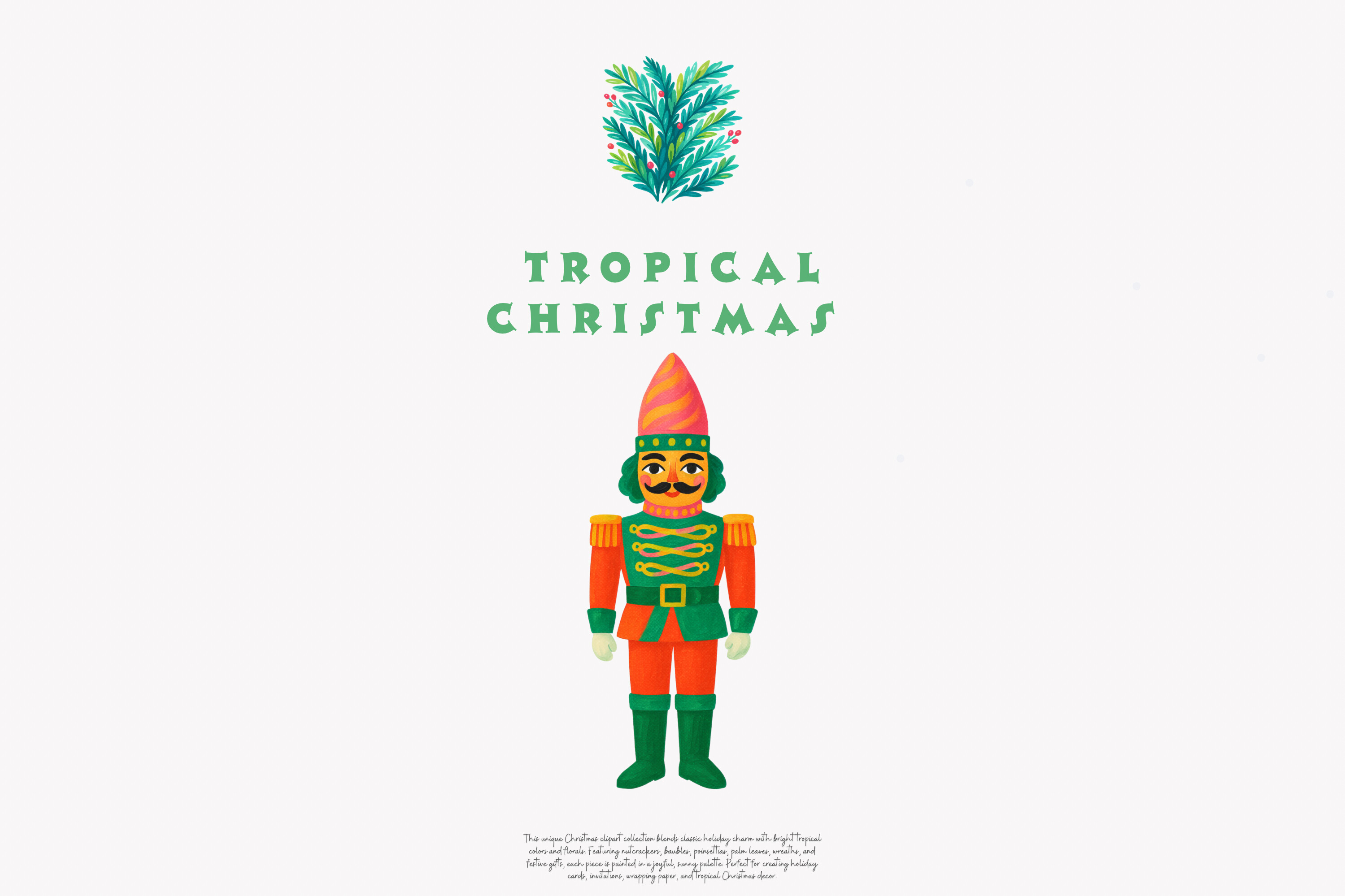 Tropical Christmas Clipart Set - photo 6