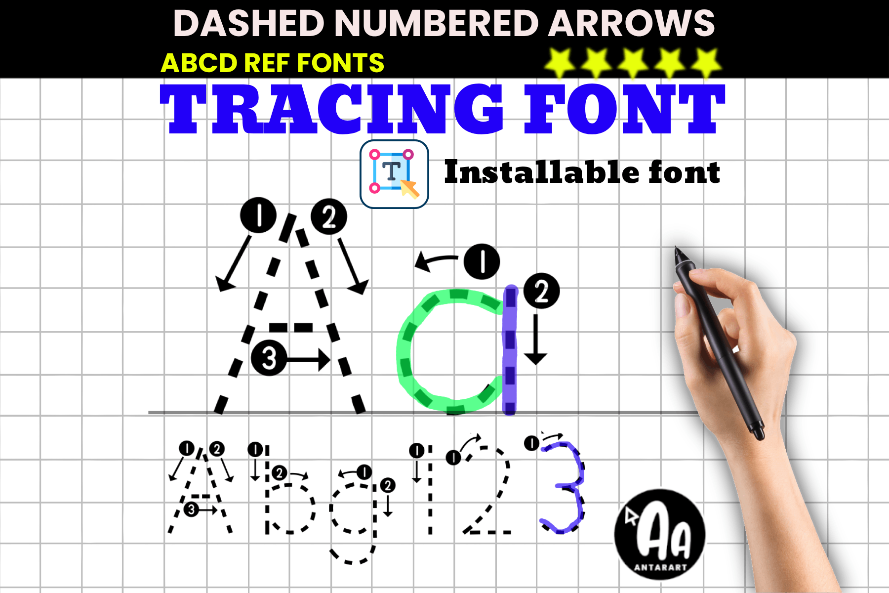 Abcd Ref Dashed Arrows Numbers preview, placeholder image