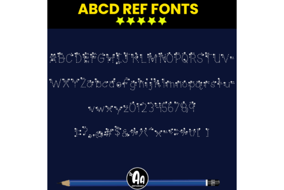 Abcd Ref Dashed Arrows Numbers Font - Preview 1
