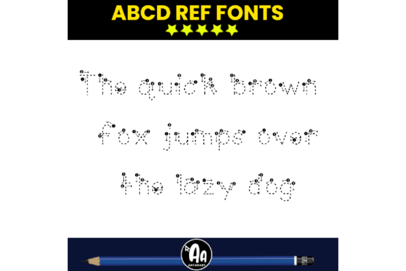 Abcd Ref Dashed Arrows Numbers Font - Preview 2
