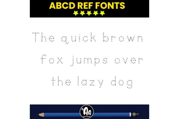 Abcd Ref Dashed Dotted Tracing Font - Preview 1