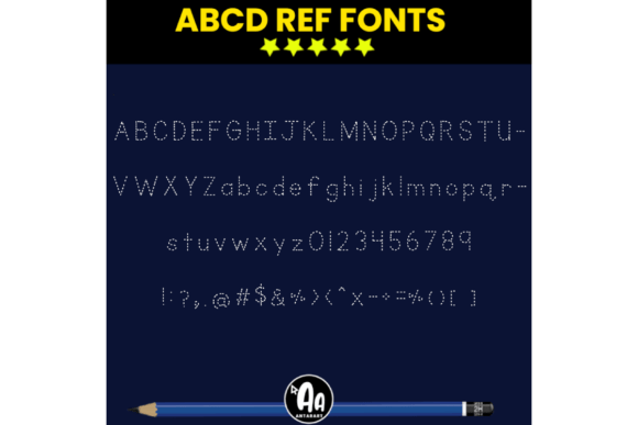 Abcd Ref Dashed Dotted Tracing Font - Preview 2