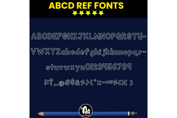 Bold Outlined Tracing Font - Preview 2