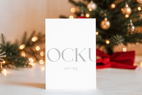 Christmas Card Mockup 5x7
