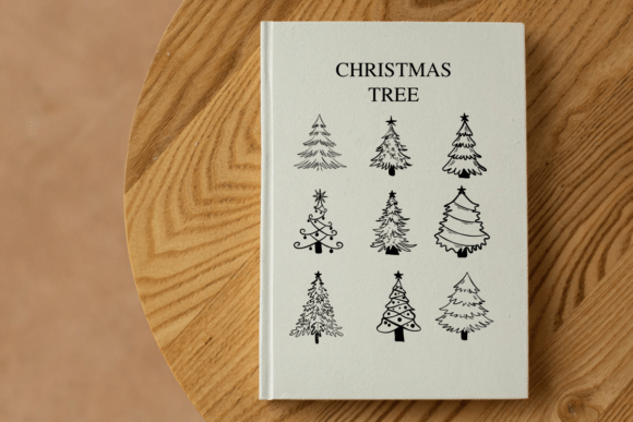 Christmas Doodle Tree Font PNG with transparent background - Preview 1