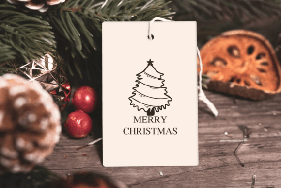 Christmas Doodle Tree Font PNG with transparent background - Preview 5
