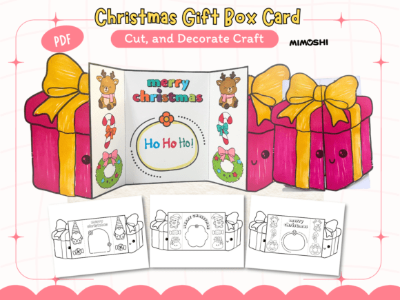 Christmas Gift Box Folding Card Craft