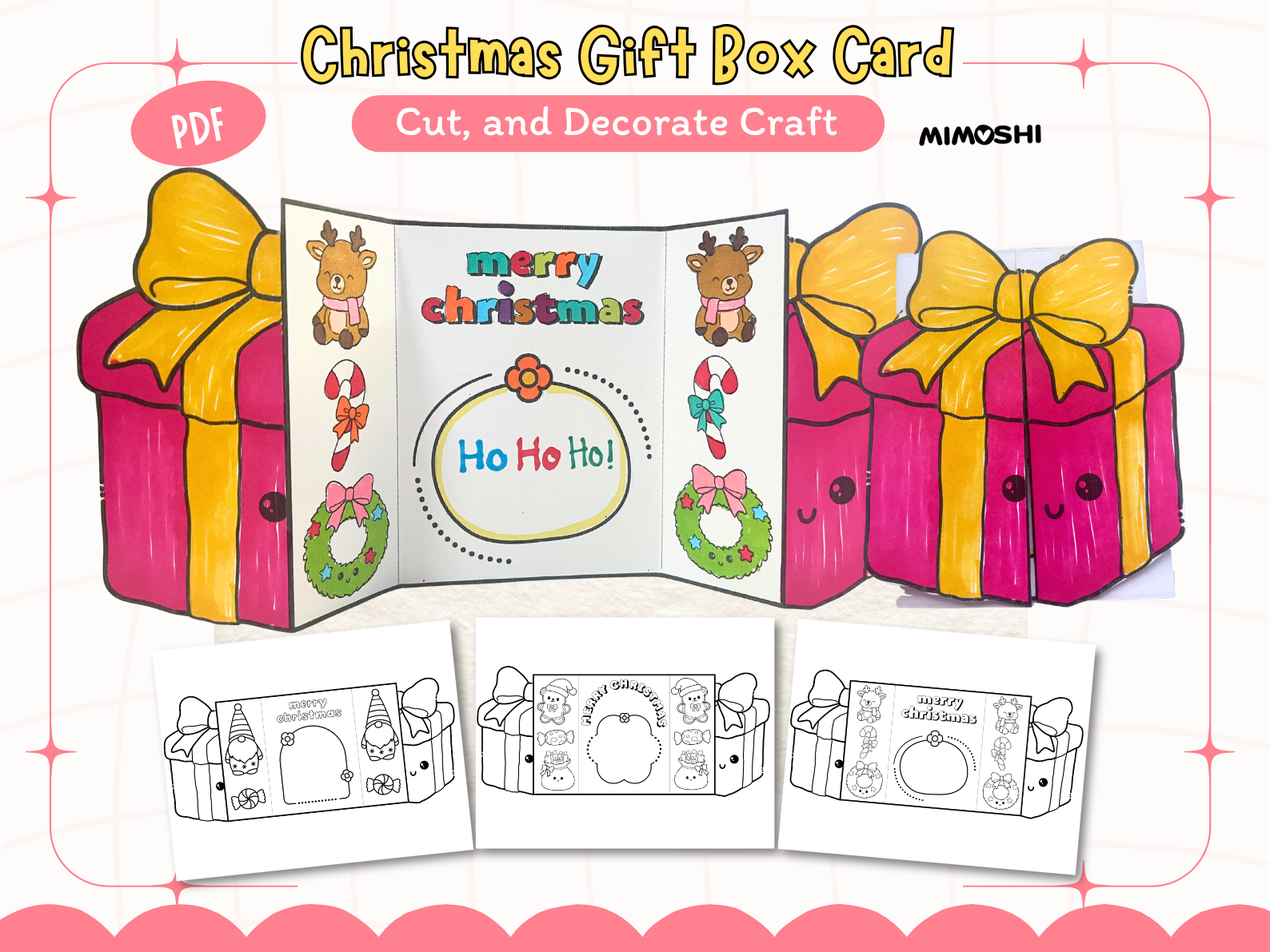 Christmas Gift Box Folding Card Craft