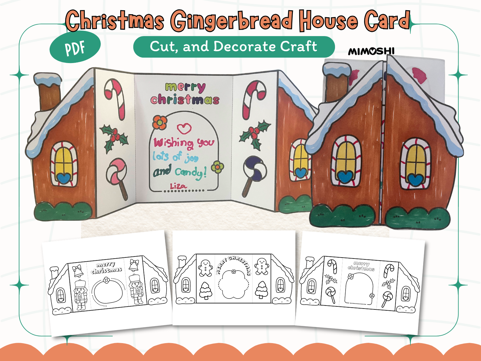 Christmas Gingerbread House Folding Card