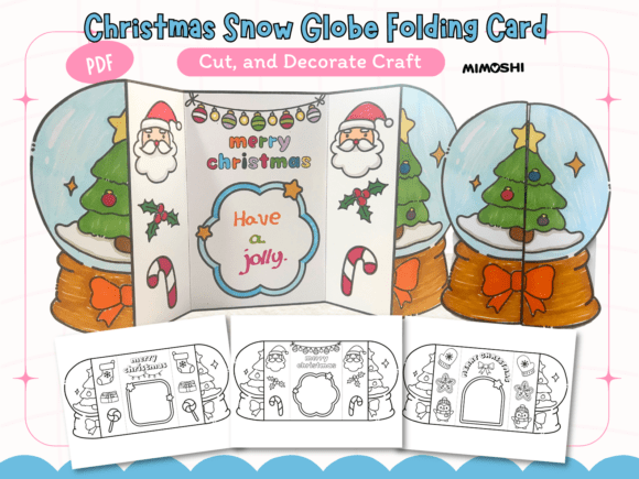 Christmas Snow Globe Folding Card Craft