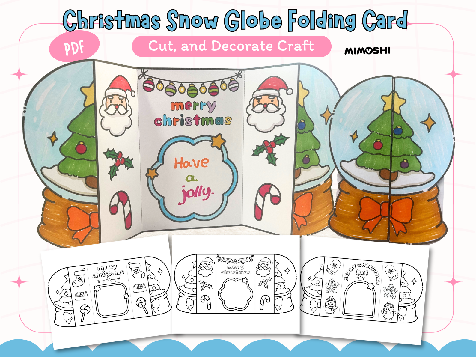 Christmas Snow Globe Folding Card Craft