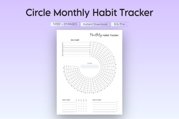 Circle Habit Tracker Printable