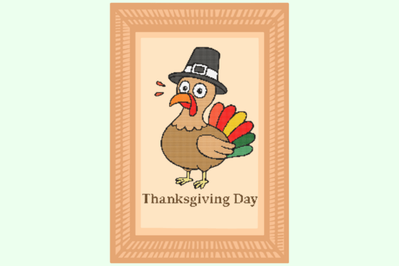 Cute Thanksgiving Turkey Cross Stitch Pa