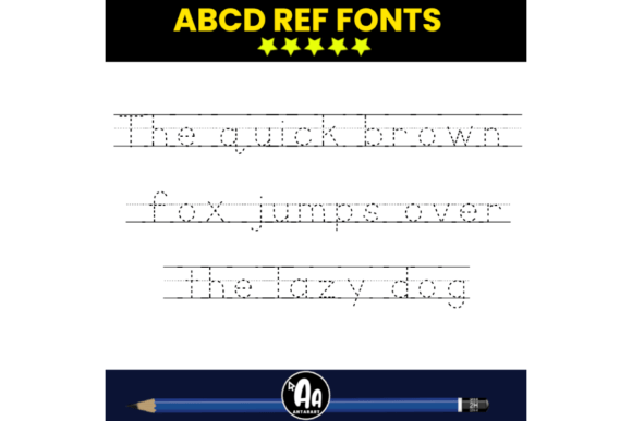 Dashed Lined Ruled Tracing Font - Preview 1